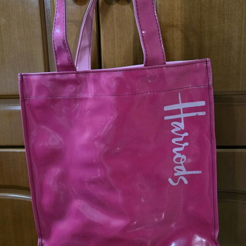 Harrods tote bag pink used