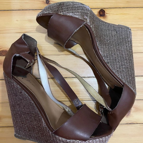 Stradivarius platforms used No39 brown with straw look