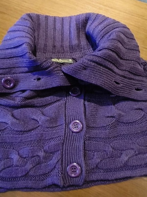 Patty Moon knitted poncho M/L purple like new