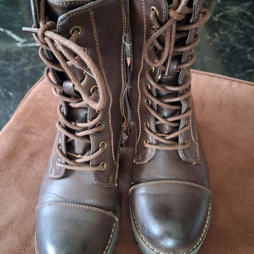 Silia D leather brown boots used, size 36