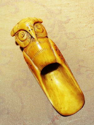 Μεζούρα τσαγιού χειροποίητη από κόκκαλο, ασιατική τέχνη 19ος αιώνας μεταχειρισμένη