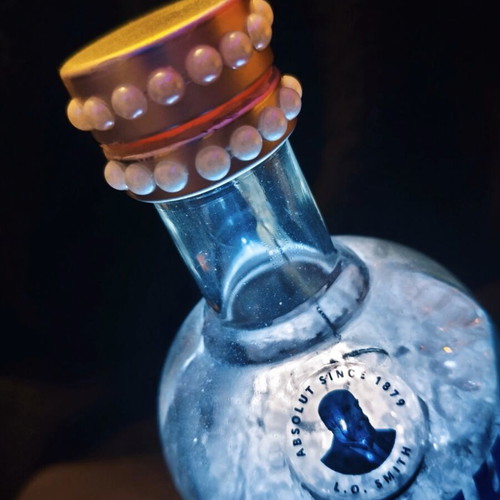 Handmade Absolut decorative bottle with light made to order