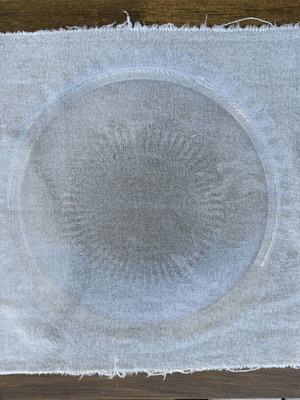 Glass platter like new, diameter 32cm