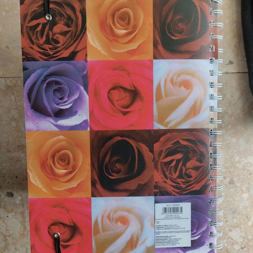 Notebook with rose design like new
