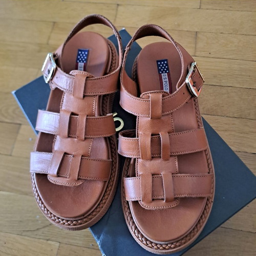 Us polo assn sandals like new, natural leather, size 36, beige