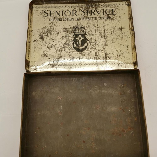 Senior Service metal box used, 1960s era