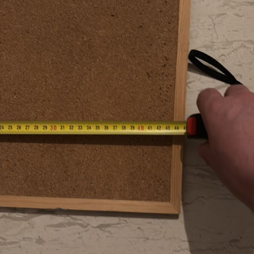 Cork bulletin board 45x30 used with pins and clips gift