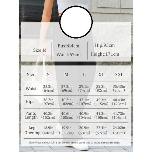 Women's black wide-leg sports pants with high waist, size M