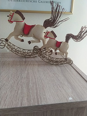 Vintage Moving Metal Horses like new