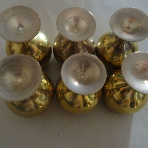 Liqueur glasses vintage silver plated set of 6 used