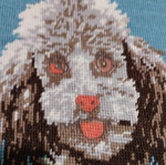Children's handmade embroidery with dog new