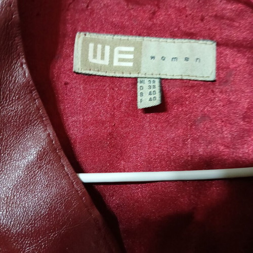 Leather jacket WE WOMEN used, size M 38-40, red