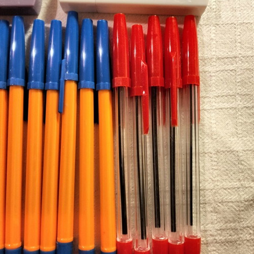 Stationery set with Bic pens, tape correctors and highlighters