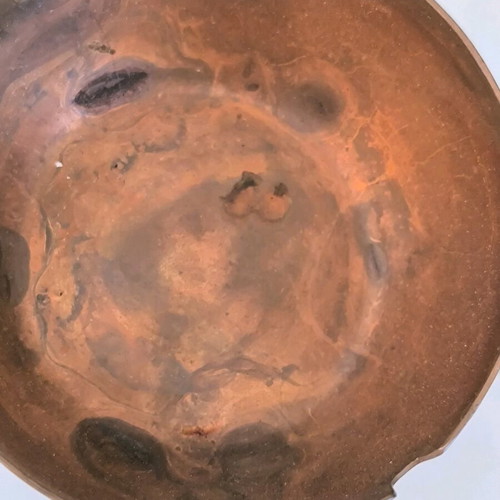 Vintage copper ashtray used handmade from Kriti