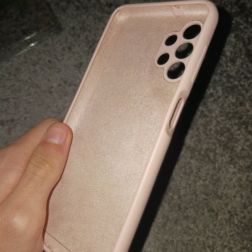 Samsung A13 phone case used, beige