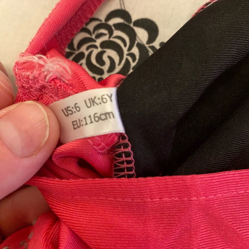 Girls' gymnastics leotard like new, size 116 cm