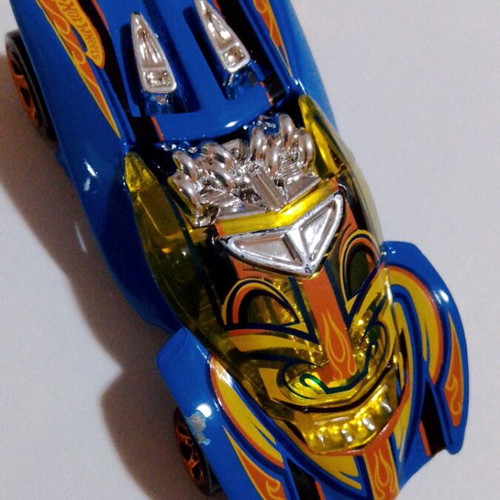 Hot Wheels Swoopy Do 2003 blue with flames, like new
