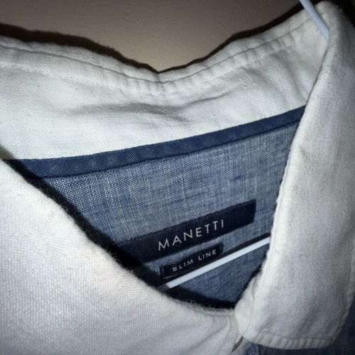 Manetti linen shirts like new, pack of 2, blue and green, XL