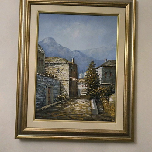 Oil painting signed, like new, framed