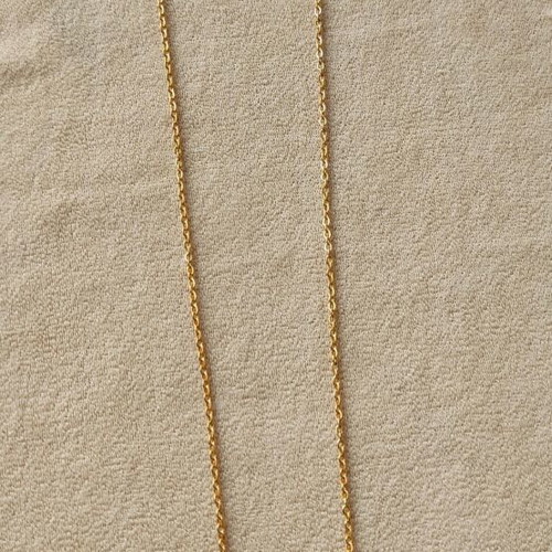 Gold-plated stainless steel necklace with circle design like new