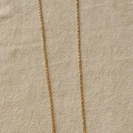 Gold-plated stainless steel necklace with circle design like new