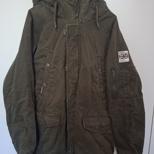 Superdry Military Parka size L like new, khaki