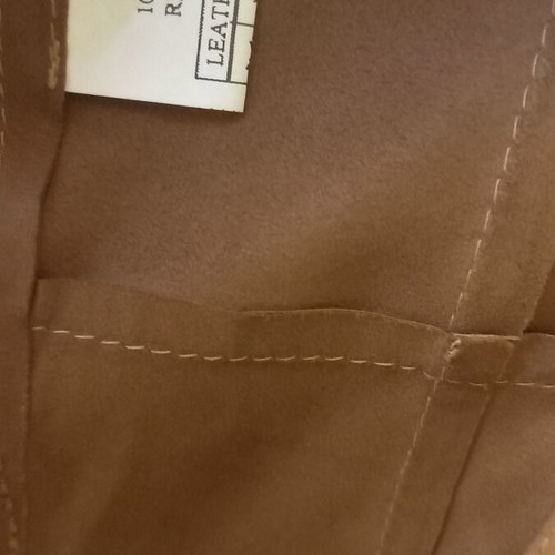 Suede jacket used, 100% leather, brown, size M
