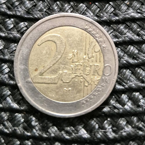 Euro coin 2 euro used, Greece