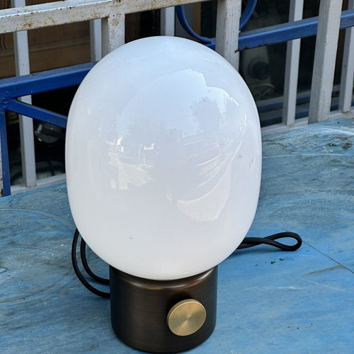 VI Menu table lamp with opal glass, 30×17 cm