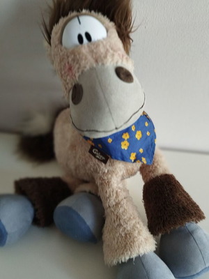 Galupi Diddl plush horse 45 cm used, vintage