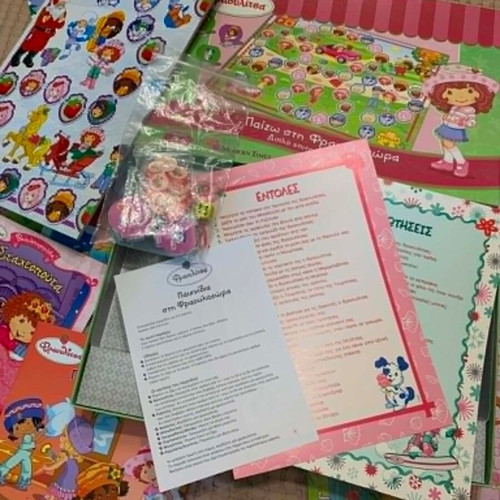 Strawberry Shortcake Children's Book Set like new with game and puzzle