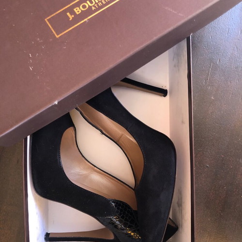 J. Bournazos black suede pumps size 37.5 like new