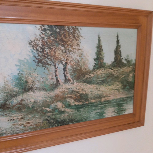 Large old painting with signature N. Deligiannidis