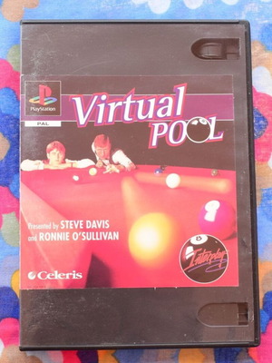 Virtual Pool PS1 game, sports billiards simulation