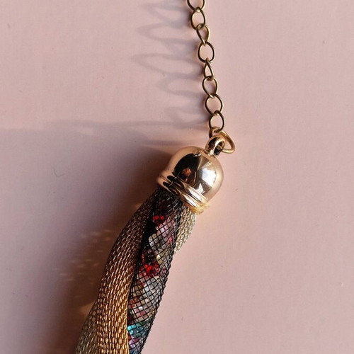 Bracelet like new with gold, silver and black net with beads