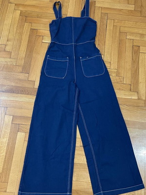 Jumpsuit Zara μπλε denim καινούργιο, μέγεθος S