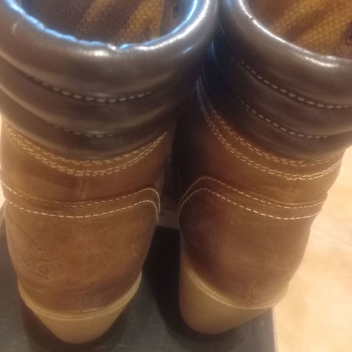 Leather boots Adam's Shoes used, brown, size 37