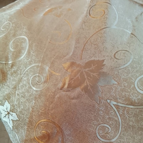 Curtain beige gold satin, 280x270 cm