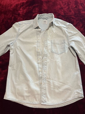 Zara denim shirt used, men's size M with small stain