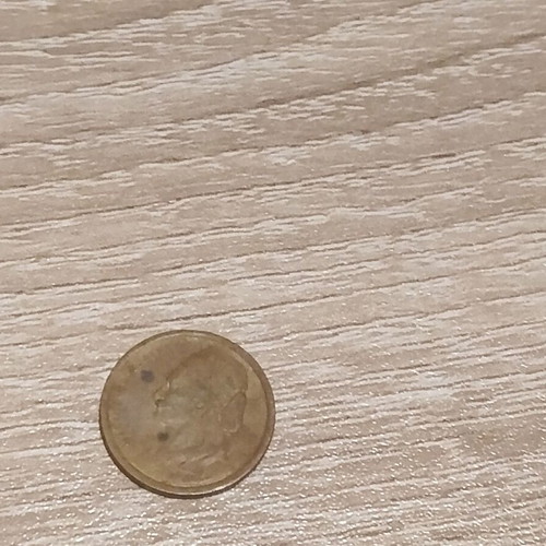 50 Lepta Coin 1978 used, brass with nickel coating