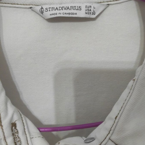 Denim dress white Stradivarius like new, large size