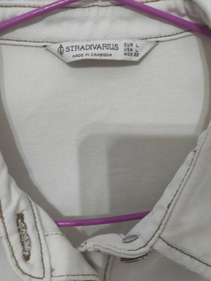 Denim dress white Stradivarius like new, large size