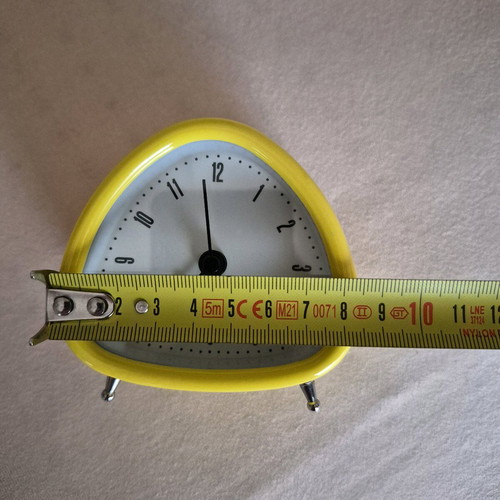 IKEA DROLLA Scandinavian Retro Alarm Clock like new, yellow