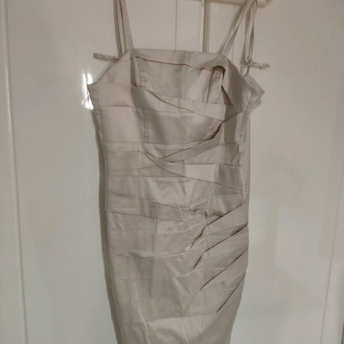 Kanellis midi dress used, champagne color, size M