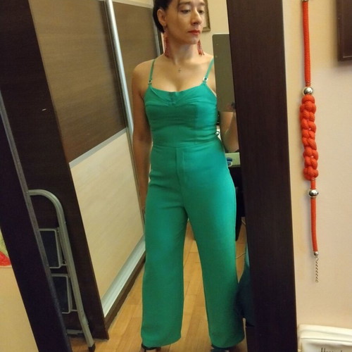 Mango jumpsuit small size, green