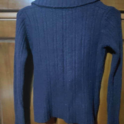 Winter blouse purple with collar, size L-XL