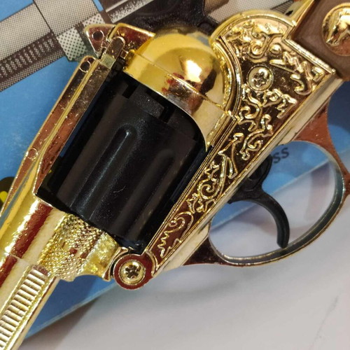 Alabama cowboy pistol large 24 cm new, gold plated