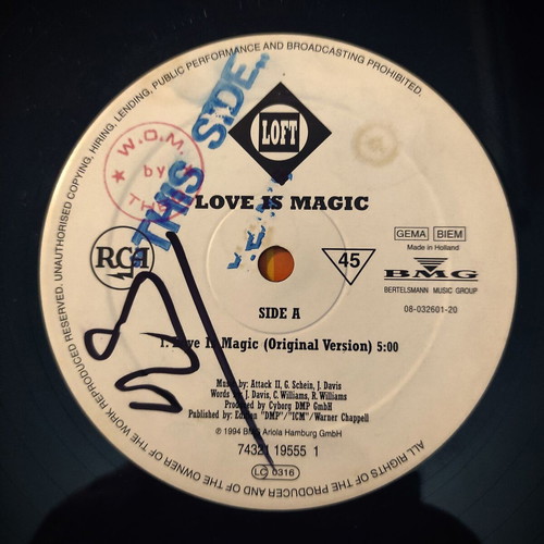 Loft Love Is Magic 12'' Vinyl Maxi Single used, electronic