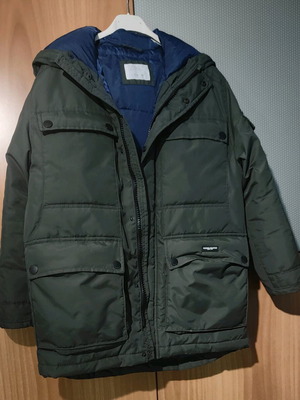Zara parka jacket thick with hood size 11-12 152cm like new