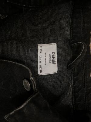 Jean Jacket Bershka σαν καινούργιο, μαύρο, μέγεθος S